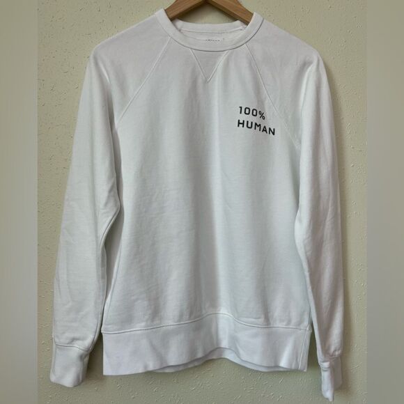NWOT Everlane The 100% Human Unisex French Terry Crew Neck in White Size XS - Picture 3 of 9